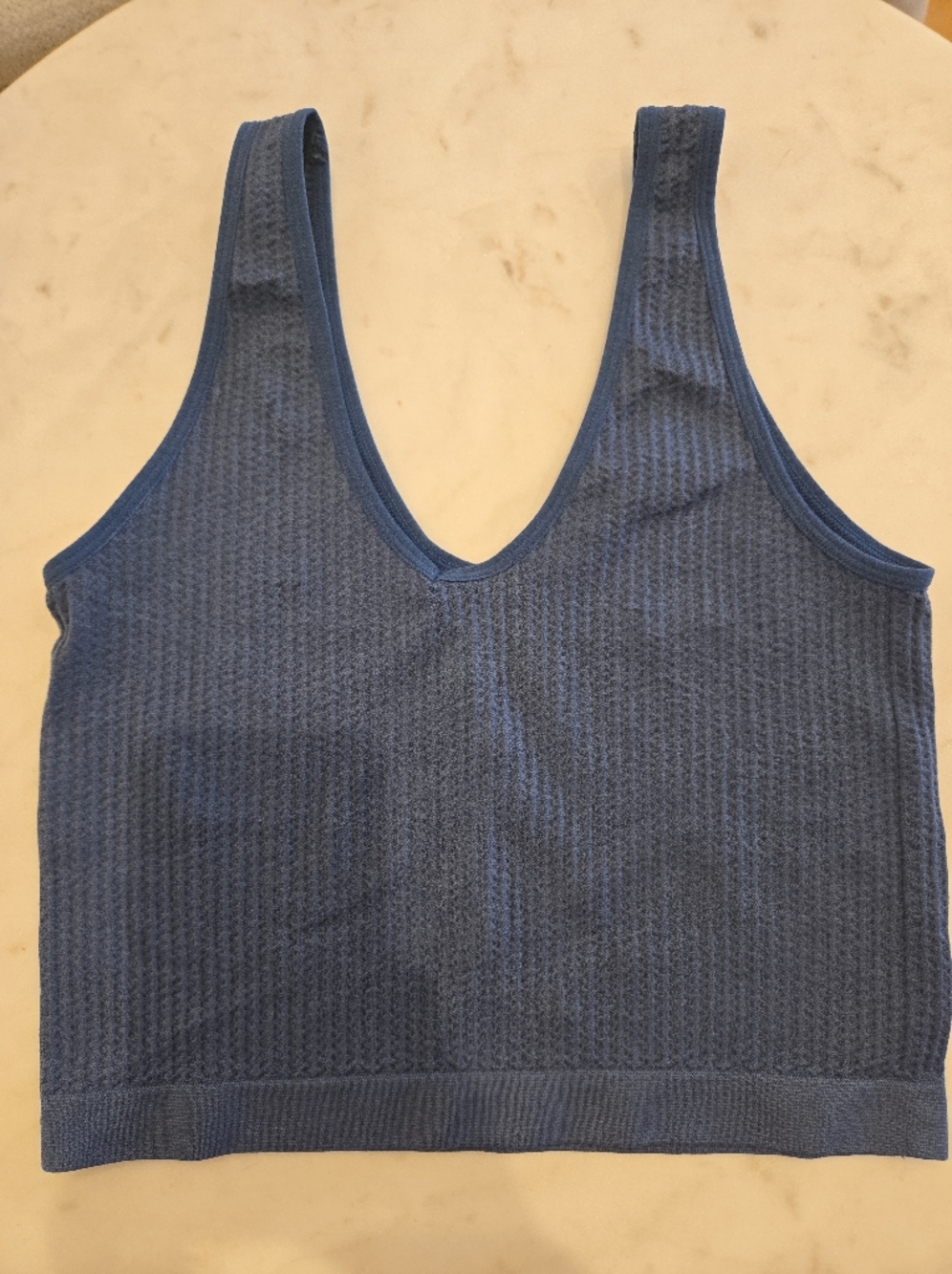 Abound Blue Ribbed Knit Bralette Tank